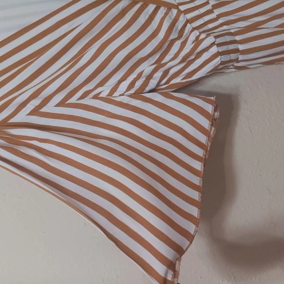 Striped Brown and White Dress - Picture 3 of 6